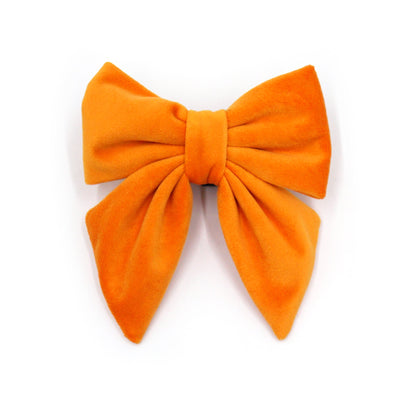 Velvet dog sailor bow