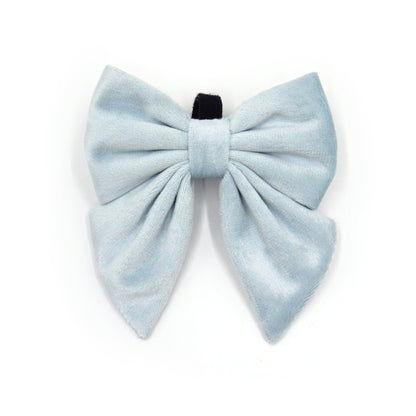 Velvet dog sailor bow