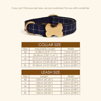 Personalised Dog Bone Tag, Christmas Dog Collar, Fancy Dog Collar and Leash, Collar for Male Dog, Engraved Name on Dog Collar, Boy Collar