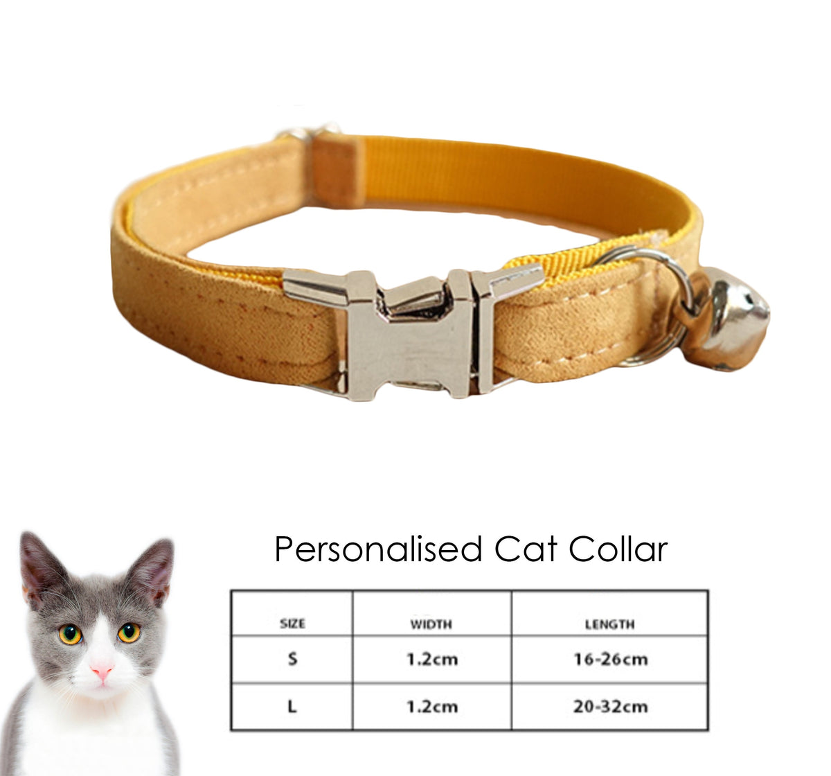 Plaid Cat Collar with Bell, Checkered Style Custom Cat Collar with Bow and Personalised Quick Release Buckle with Name Gingham Style