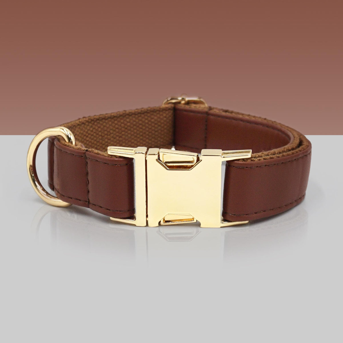 PU Leather Dog Collar, Collar/Harness/Lead/Poop Bag, Dog Collar Leash in Dark Brown, Engraved Metal Buckle, Wedding Puppy Gift, Australia