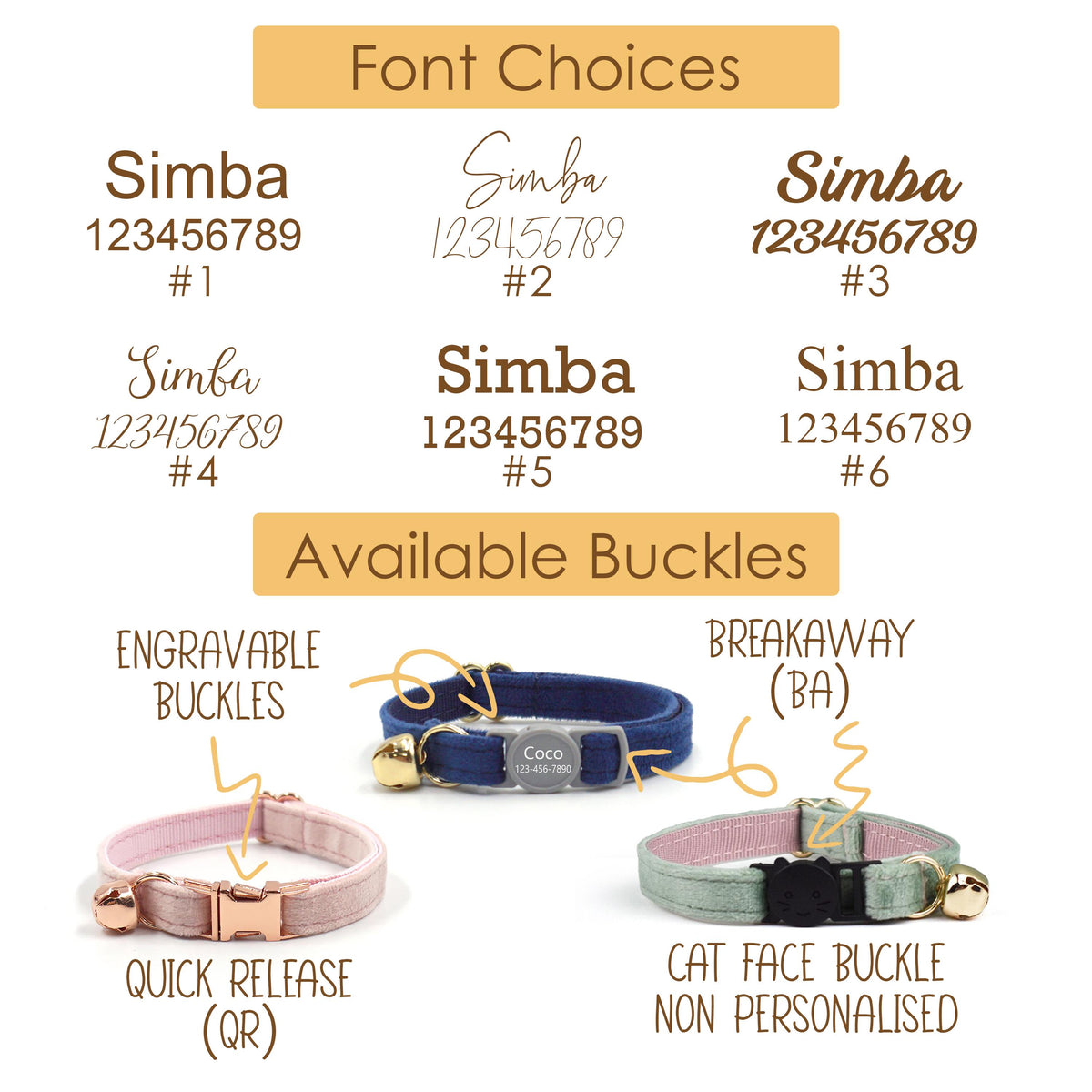 Teddy Bear Cat Collar, Personalised Tag, Fluffy Fleece Cat Collar with Bell or Bow, Collar for Male Cat, Engraved Name on Puppy Collar