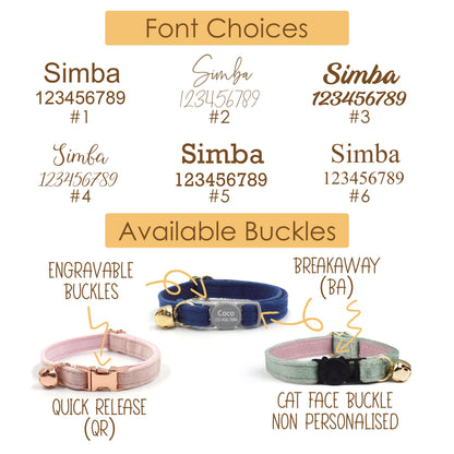 Teddy Bear Cat Collar, Personalised Tag, Fluffy Fleece Cat Collar with Bell or Bow, Collar for Male Cat, Engraved Name on Puppy Collar