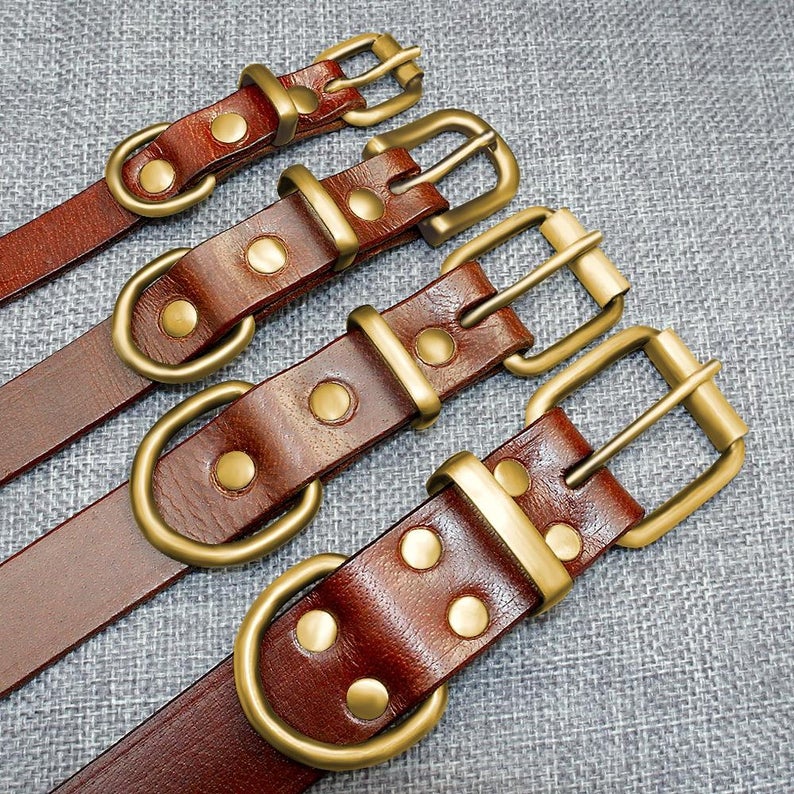 Genuine Leather Personalised Dog collar