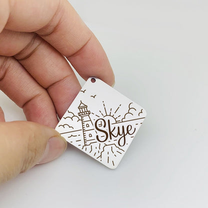 Customised Stainless Steel Pet ID Tag - Personalised with Your Pet's Name and Contact - Front and Back Engraving for Dogs and Cats