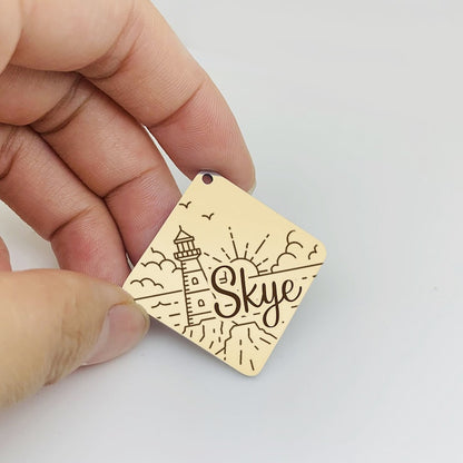 Customised Stainless Steel Pet ID Tag - Personalised with Your Pet's Name and Contact - Front and Back Engraving for Dogs and Cats