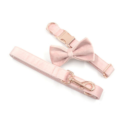 Custom Girl Baby Pink Dog Collar Set